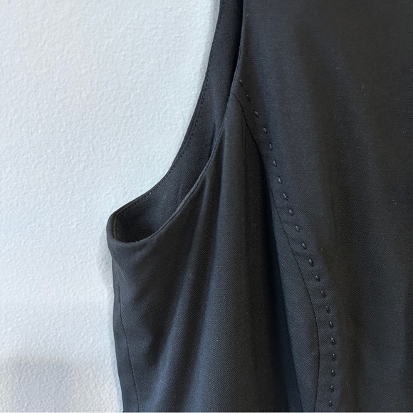 Adrienne Vilttadini Women's Size 6 Midi Dress Wool Blend LBD Lightweight - Picture 6 of 16